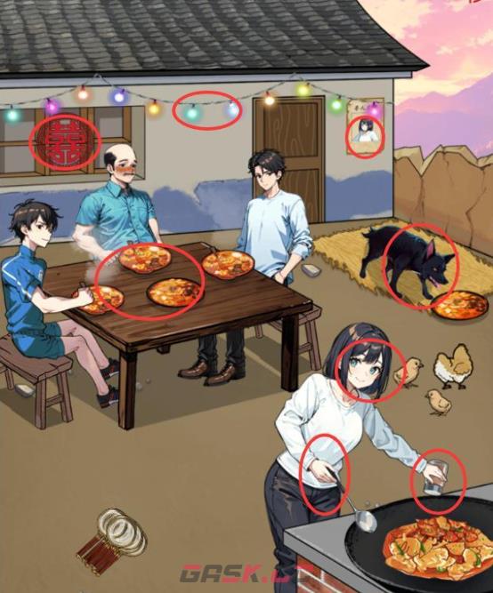 《解压找茬烧脑》第82关诡异的晚餐通关攻略-第2张-手游攻略-GASK