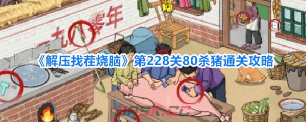 《解压找茬烧脑》第228关80杀猪通关攻略-第1张-手游攻略-GASK