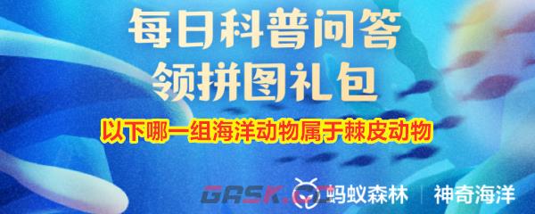 以下哪一组海洋动物属于棘皮动物-第1张-手游攻略-GASK