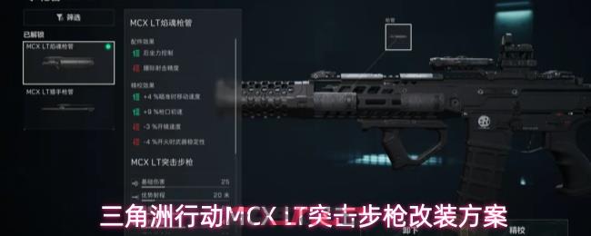 三角洲行动MCX LT突击步枪改装方案