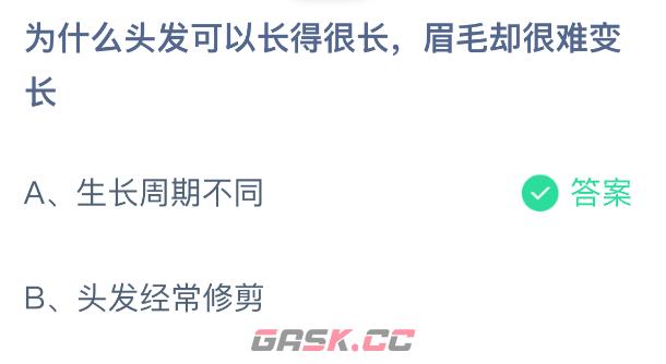 为什么头发可以长得很长眉毛却很难变长-第2张-手游攻略-GASK