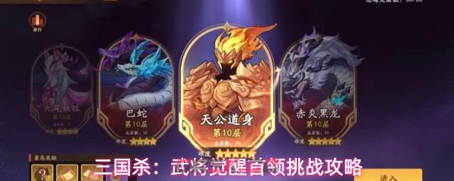 三国杀:武将觉醒首领挑战攻略