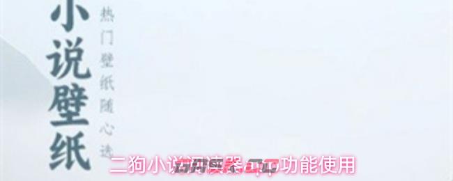二狗小说阅读器app功能使用