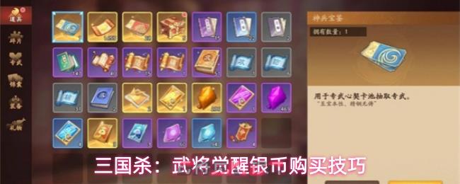 三国杀：武将觉醒银币购买技巧