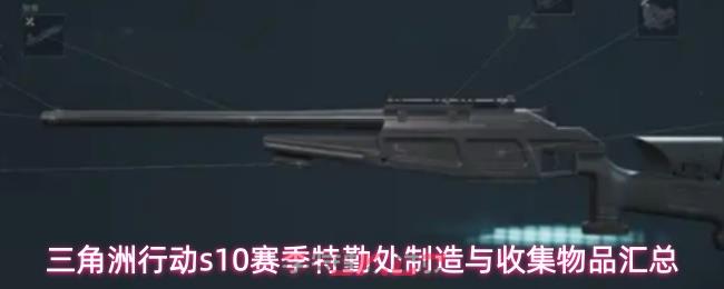 三角洲行动s10赛季特勤处制造与收集物品汇总