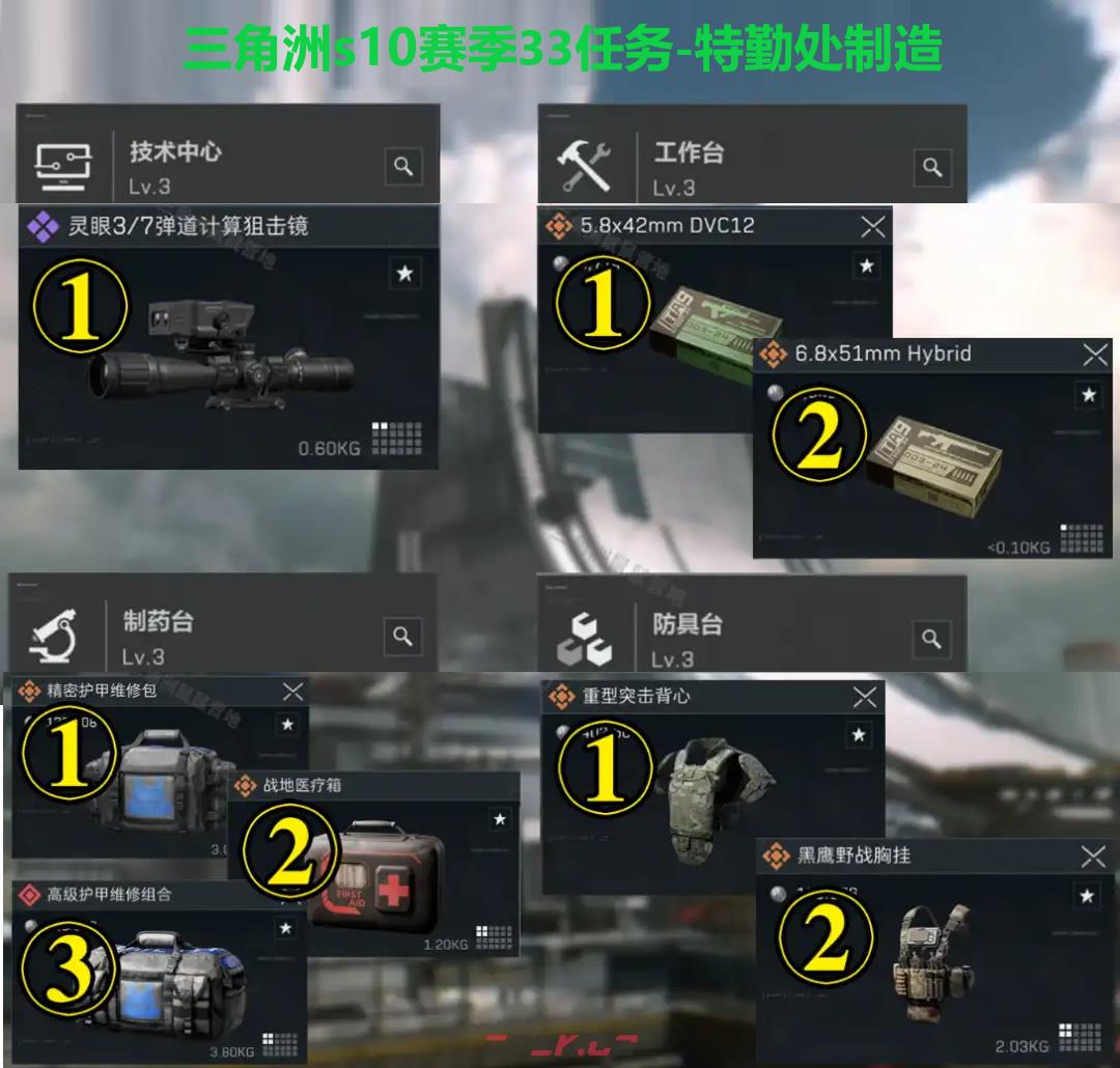 三角洲行动s10赛季特勤处制造与收集物品汇总-第2张-手游攻略-GASK