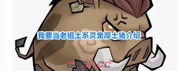 我要当老祖土系灵宠厚土猪介绍