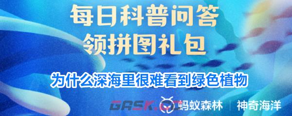 为什么深海里很难看到绿色植物