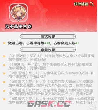 火线战姬古卷分类详解-第8张-手游攻略-GASK