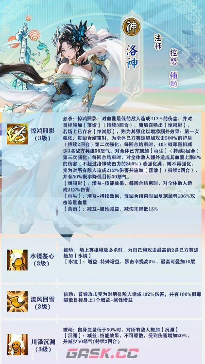 《无双萌将》洛神英雄技能解析-第2张-手游攻略-GASK