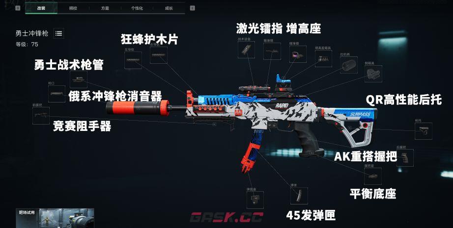 三角洲行动勇士冲锋枪腰射配装思路-第2张-手游攻略-GASK