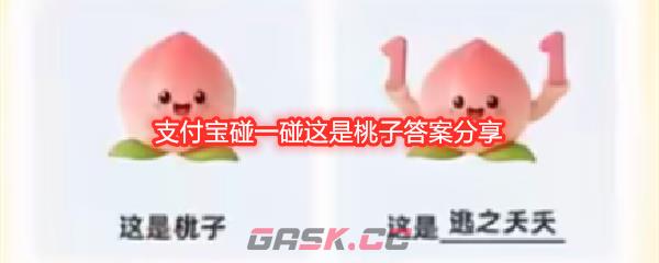 支付宝碰一碰这是桃子答案分享