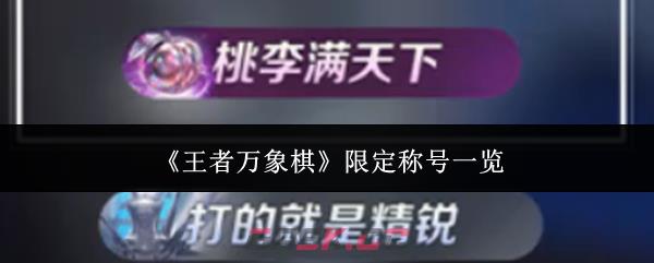 《王者万象棋》限定称号一览-第1张-手游攻略-GASK