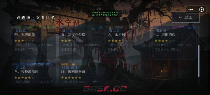 第一部：规则之外・怪谈调查簿1-8关卡文字攻略-第2张-手游攻略-GASK